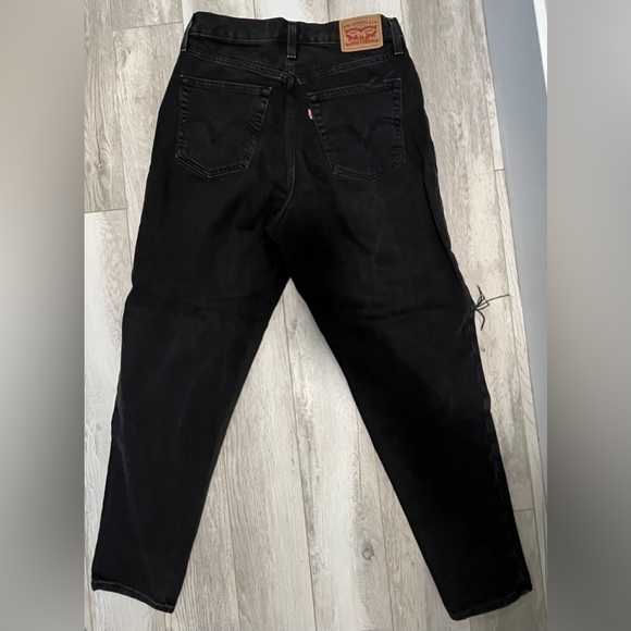 Black Distressed Mom Jeans - Picture 4 of 4